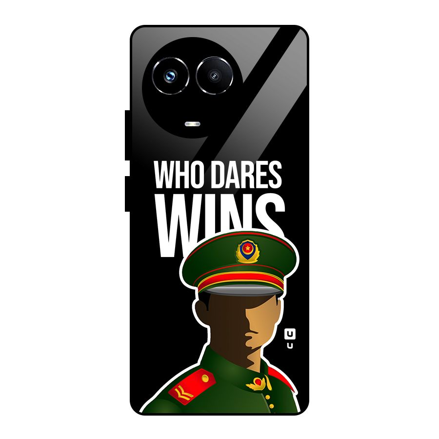 Who Dares Wins Glass Back Case for Realme 11X