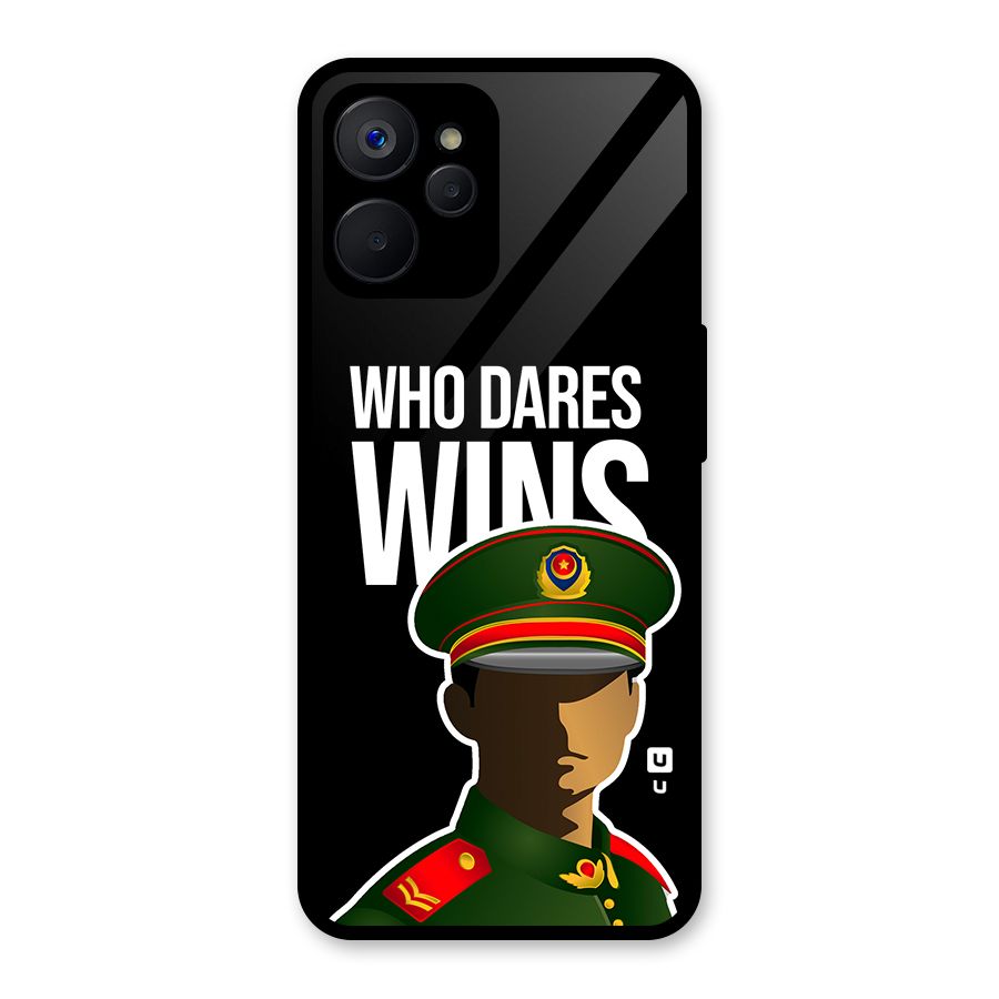 Who Dares Wins Glass Back Case for Realme 9i 5G