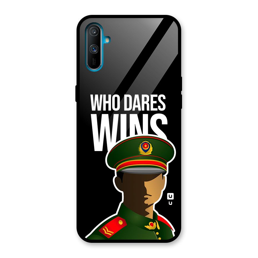 Who Dares Wins Glass Back Case for Realme C3