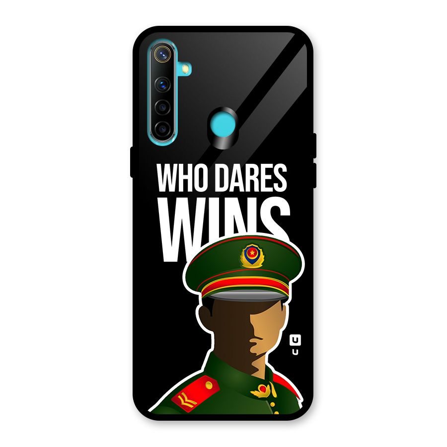 Who Dares Wins Glass Back Case for Realme Narzo 10