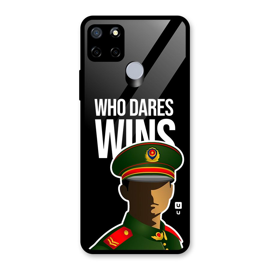 Who Dares Wins Glass Back Case for Realme Narzo 20