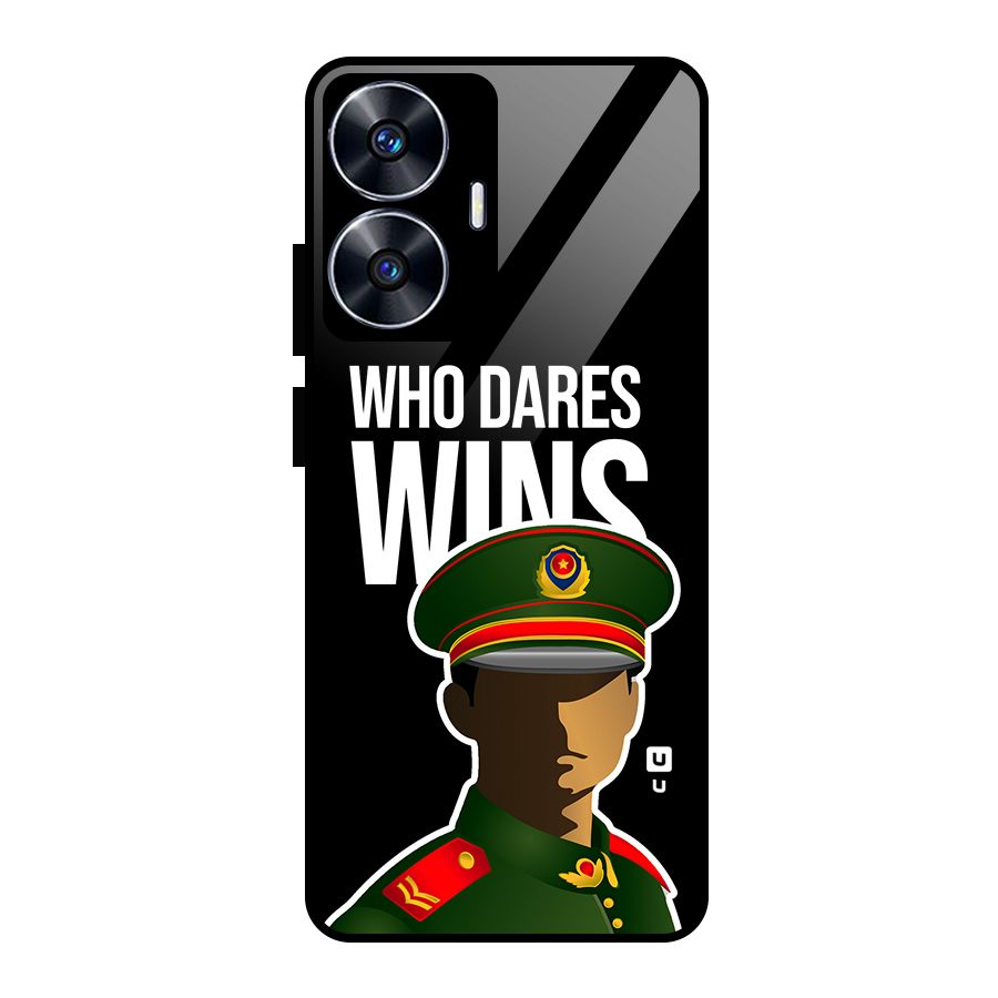 Who Dares Wins Glass Back Case for Realme Narzo N55