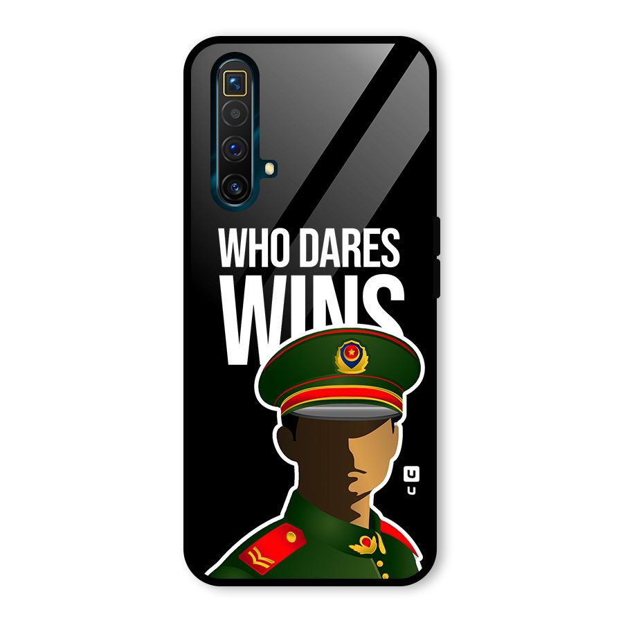 Who Dares Wins Glass Back Case for Realme X3