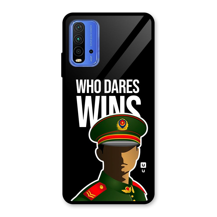 Who Dares Wins Glass Back Case for Redmi 9 Power