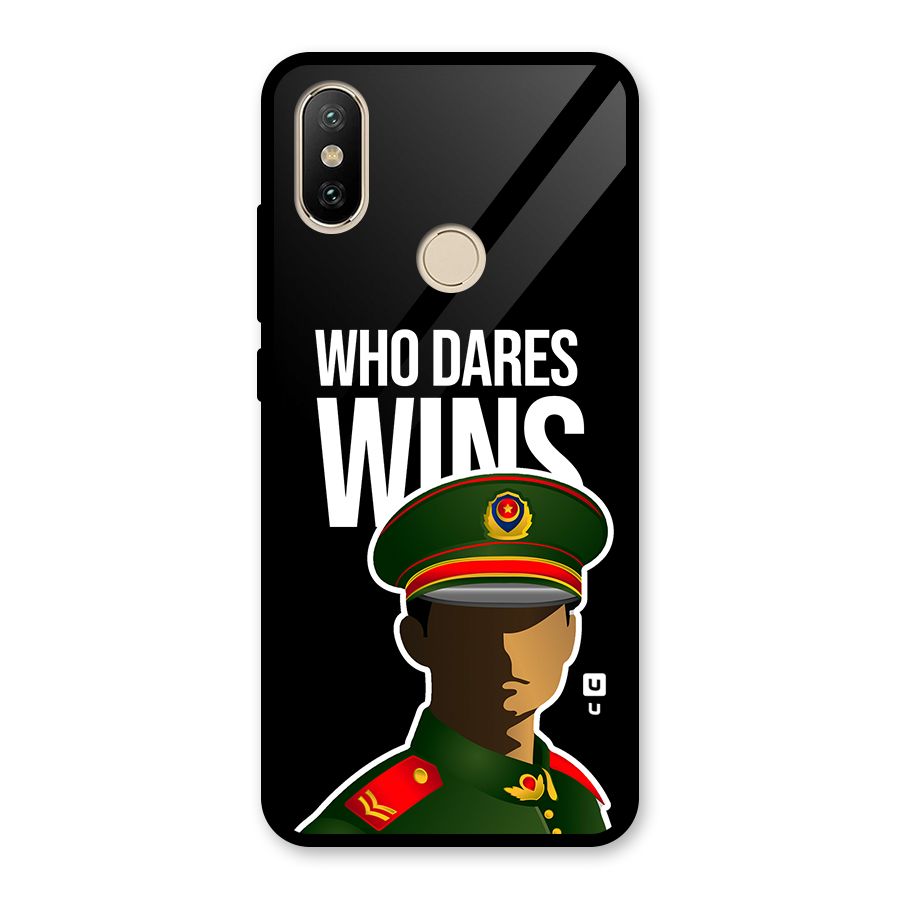 Who Dares Wins Glass Back Case for Redmi A2