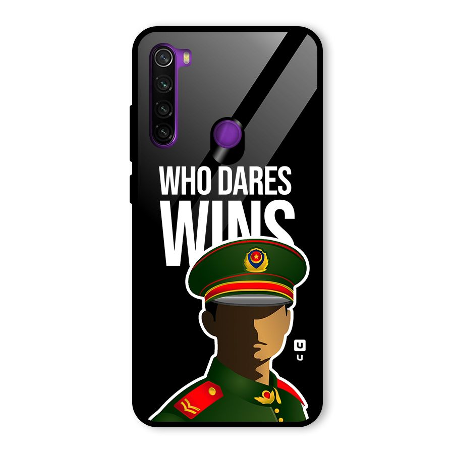 Who Dares Wins Glass Back Case for Redmi Note 8