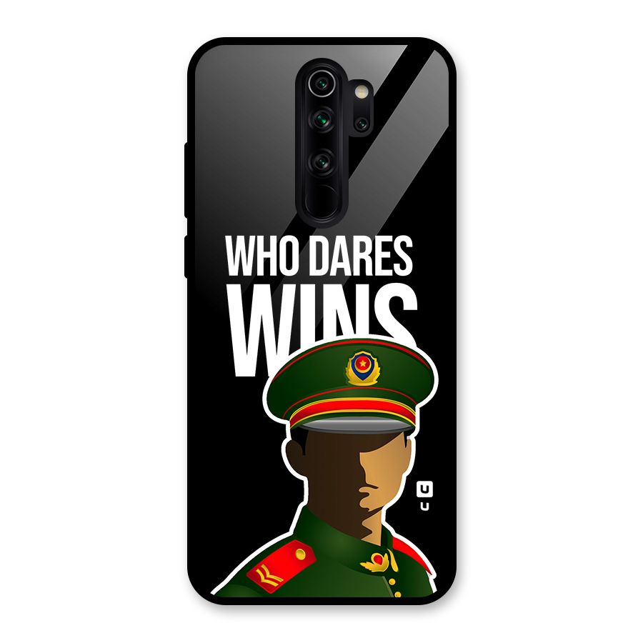 Who Dares Wins Glass Back Case for Redmi Note 8 Pro