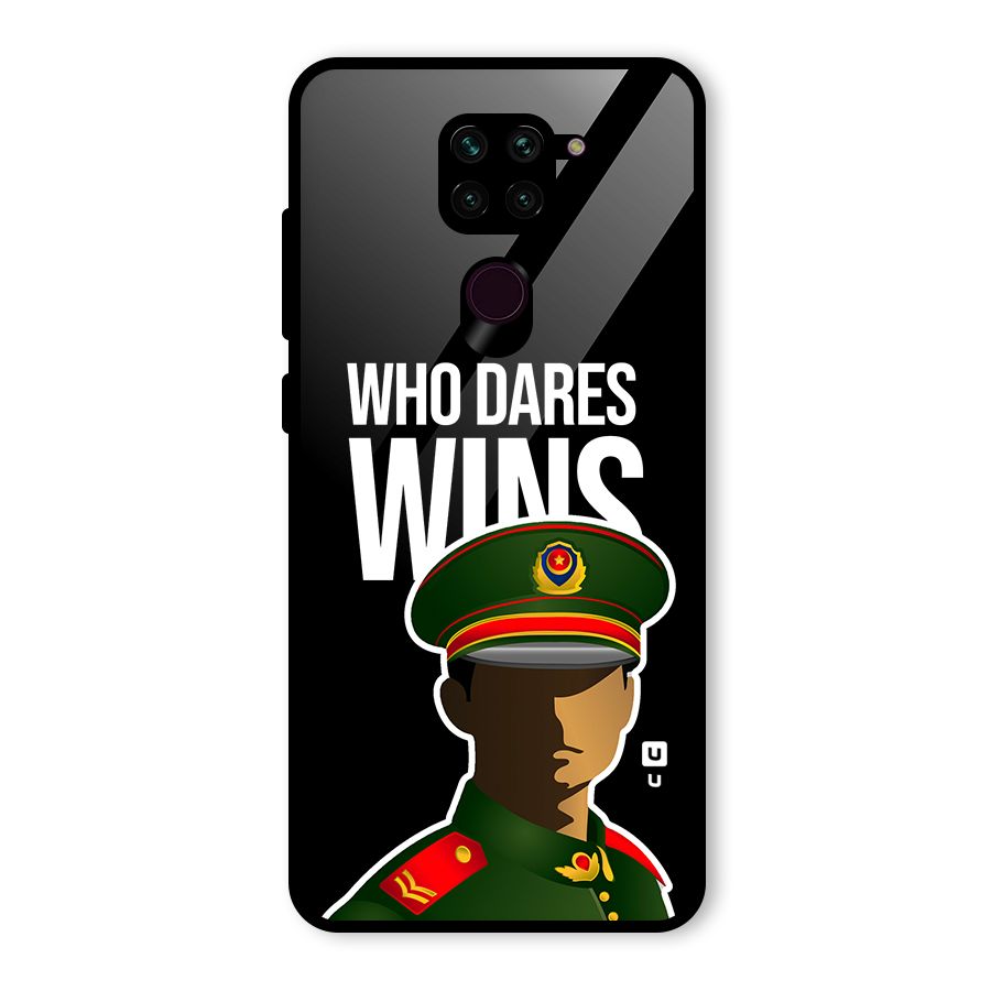 Who Dares Wins Glass Back Case for Redmi Note 9