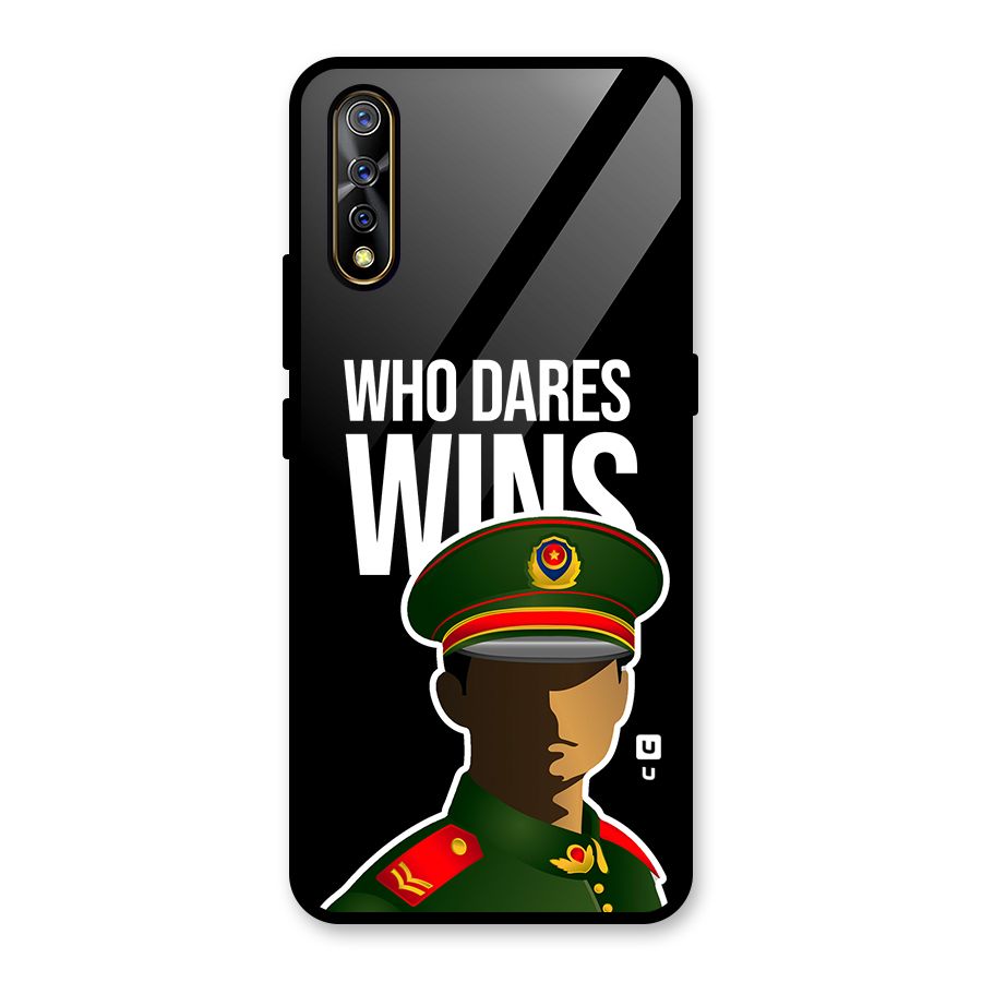 Who Dares Wins Glass Back Case for Vivo S1