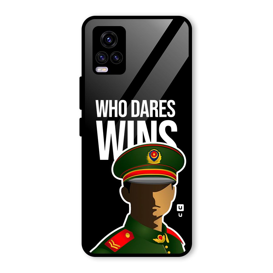 Who Dares Wins Glass Back Case for Vivo V20 2021