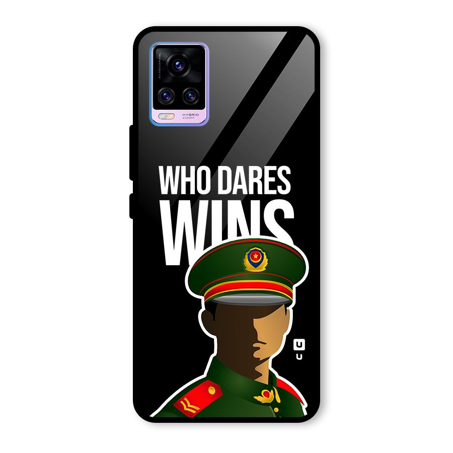 Who Dares Wins Glass Back Case for Vivo V20 Pro