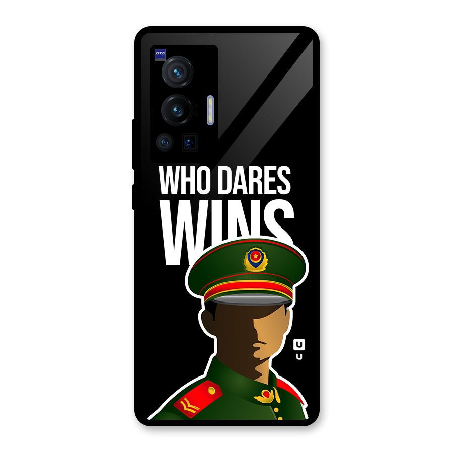 Who Dares Wins Glass Back Case for Vivo X70 Pro