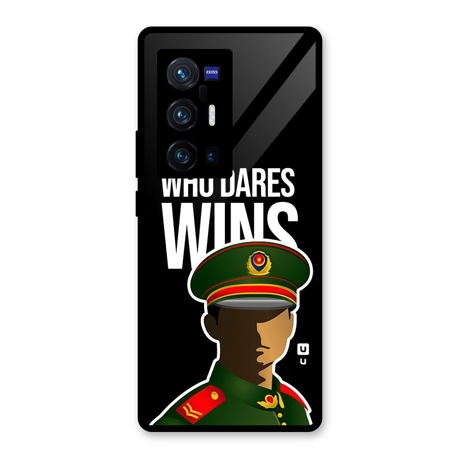 Who Dares Wins Glass Back Case for Vivo X70 Pro Plus