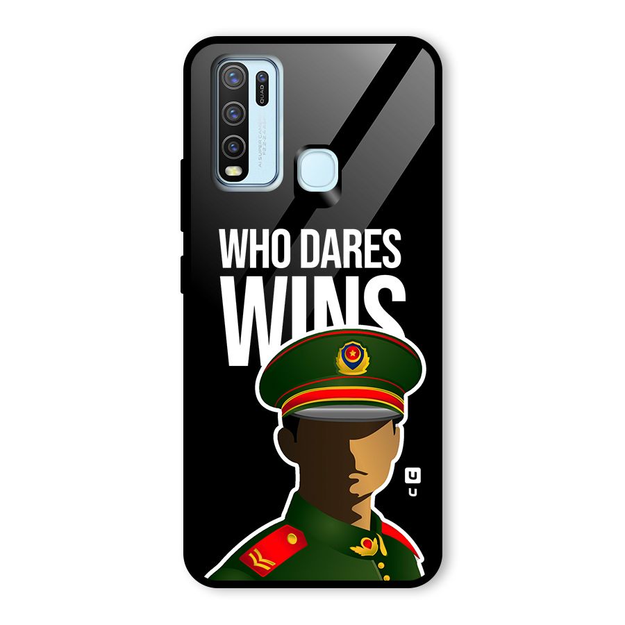 Who Dares Wins Glass Back Case for Vivo Y30