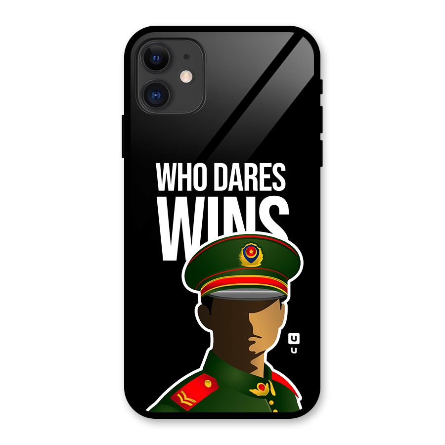 Who Dares Wins Glass Back Case for iPhone 11
