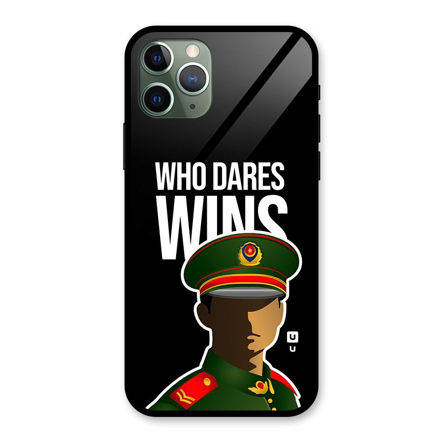 Who Dares Wins Glass Back Case for iPhone 11 Pro