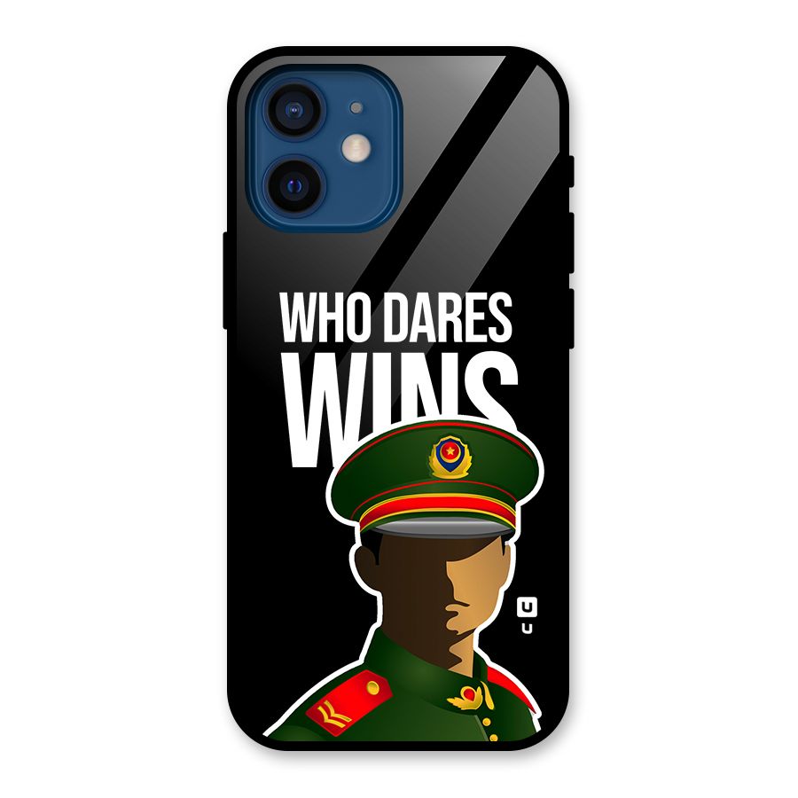 Who Dares Wins Glass Back Case for iPhone 12 Mini