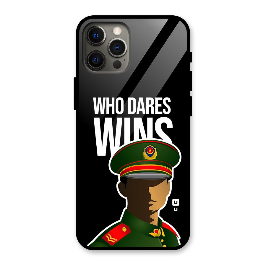 Who Dares Wins Glass Back Case for iPhone 12 Pro Max