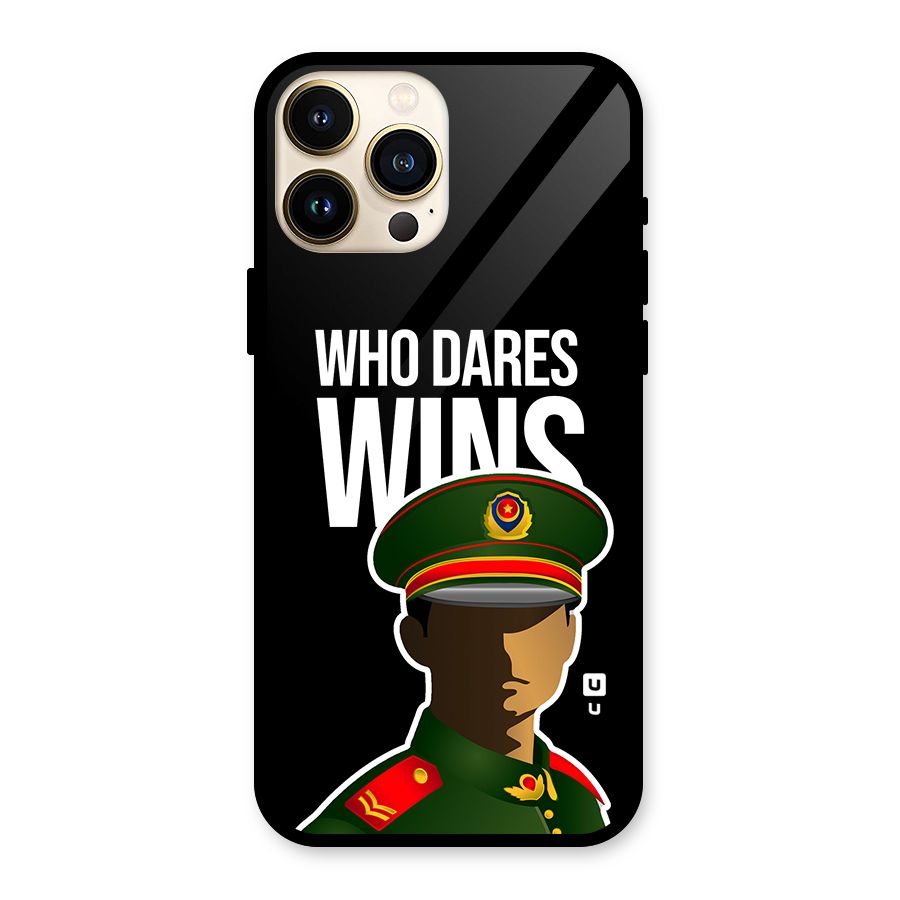 Who Dares Wins Glass Back Case for iPhone 13 Pro Max