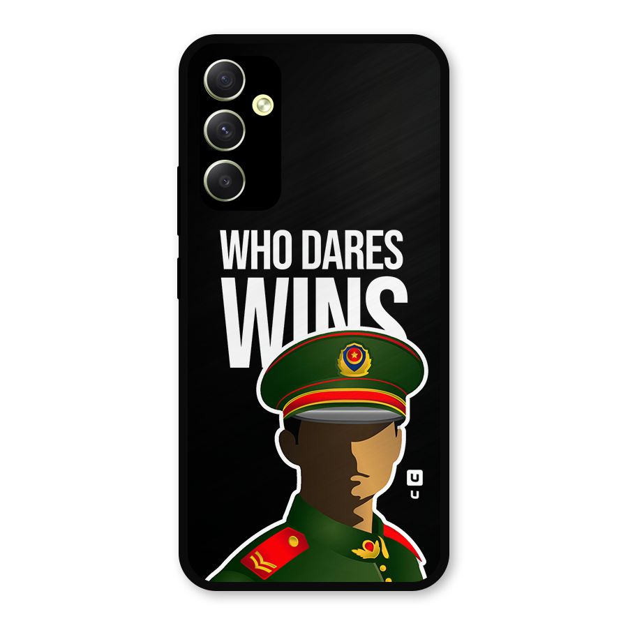 Who Dares Wins Metal Back Case for Galaxy A34