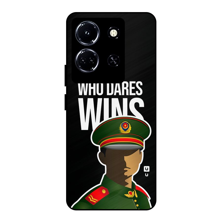 Who Dares Wins Metal Back Case for Infinix Note 30 5G