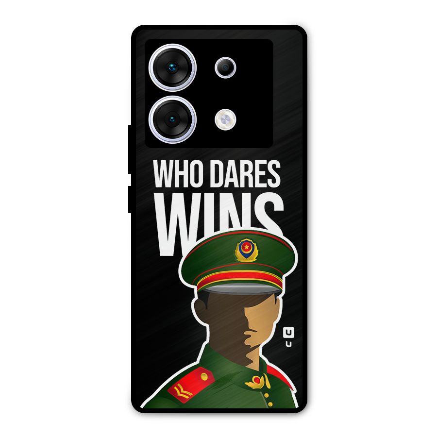 Who Dares Wins Metal Back Case for Infinix Zero 30 5G