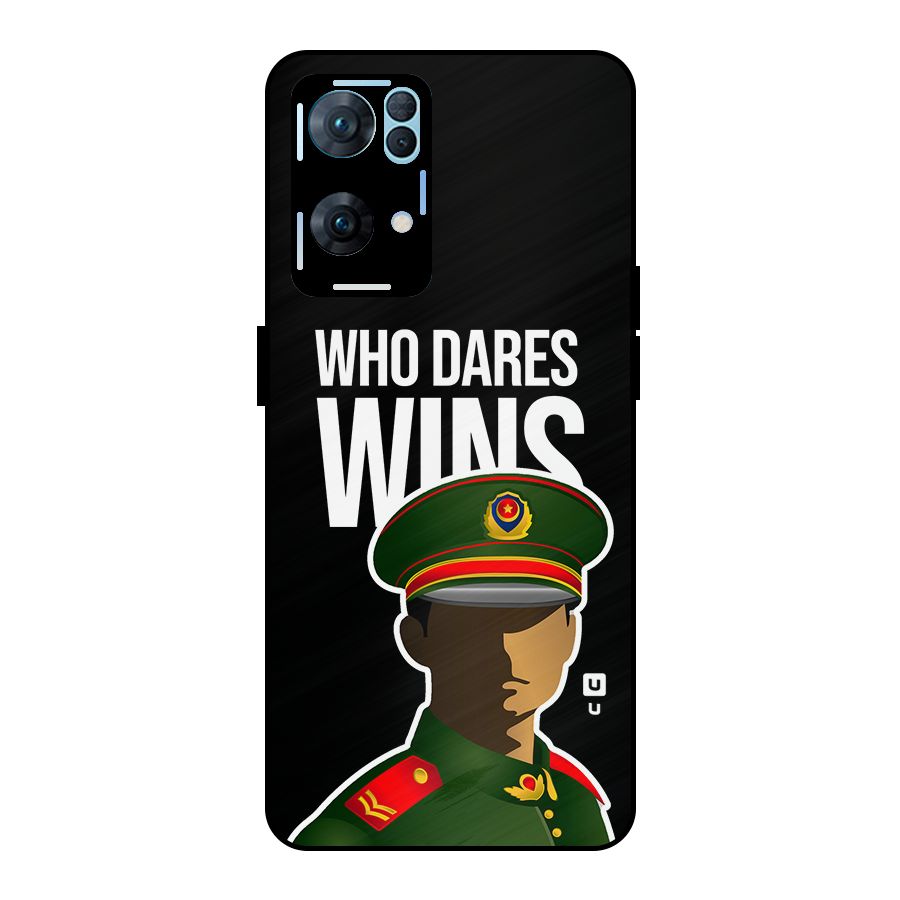 Who Dares Wins Metal Back Case for Oppo Reno7 Pro 5G