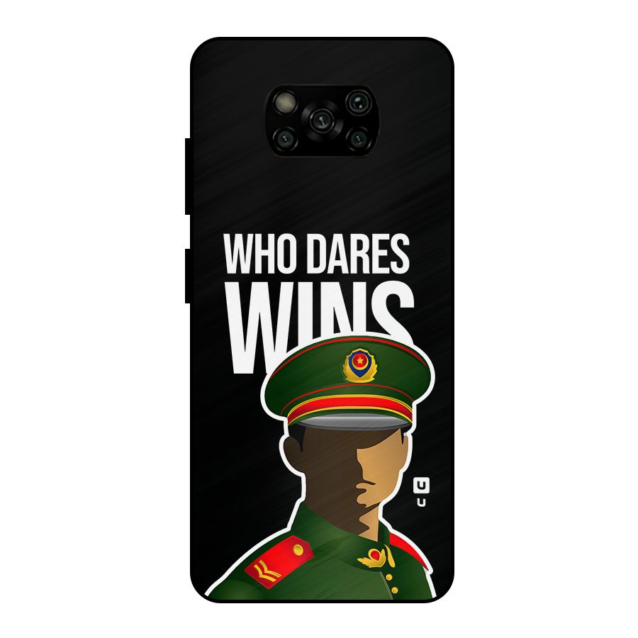 Who Dares Wins Metal Back Case for Poco X3