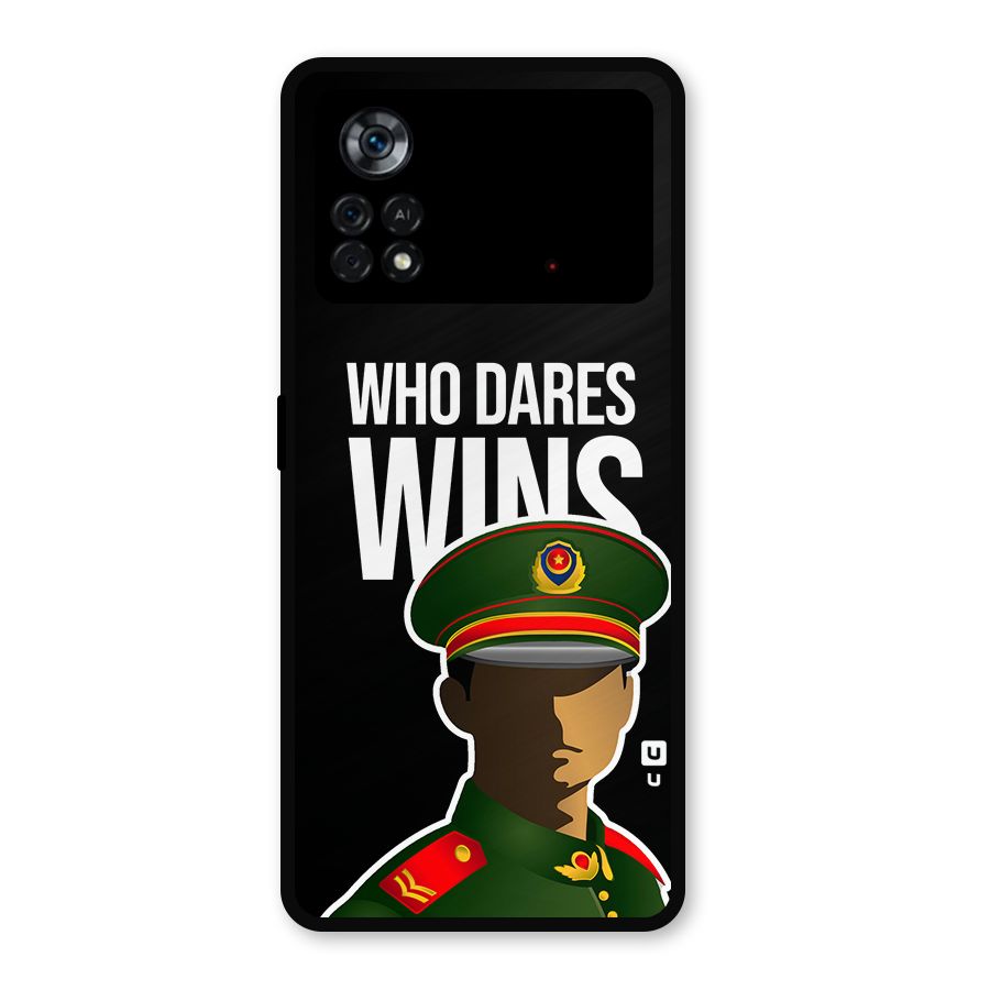 Who Dares Wins Metal Back Case for Poco X4 Pro 5G