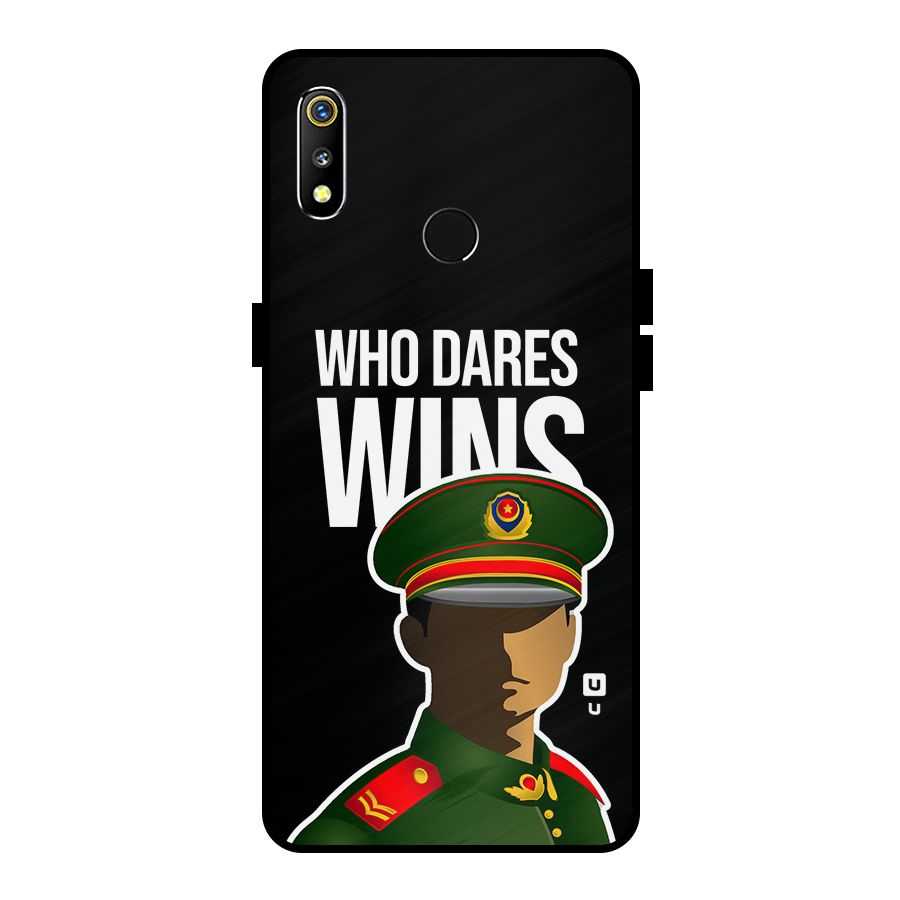 Who Dares Wins Metal Back Case for Realme 3i