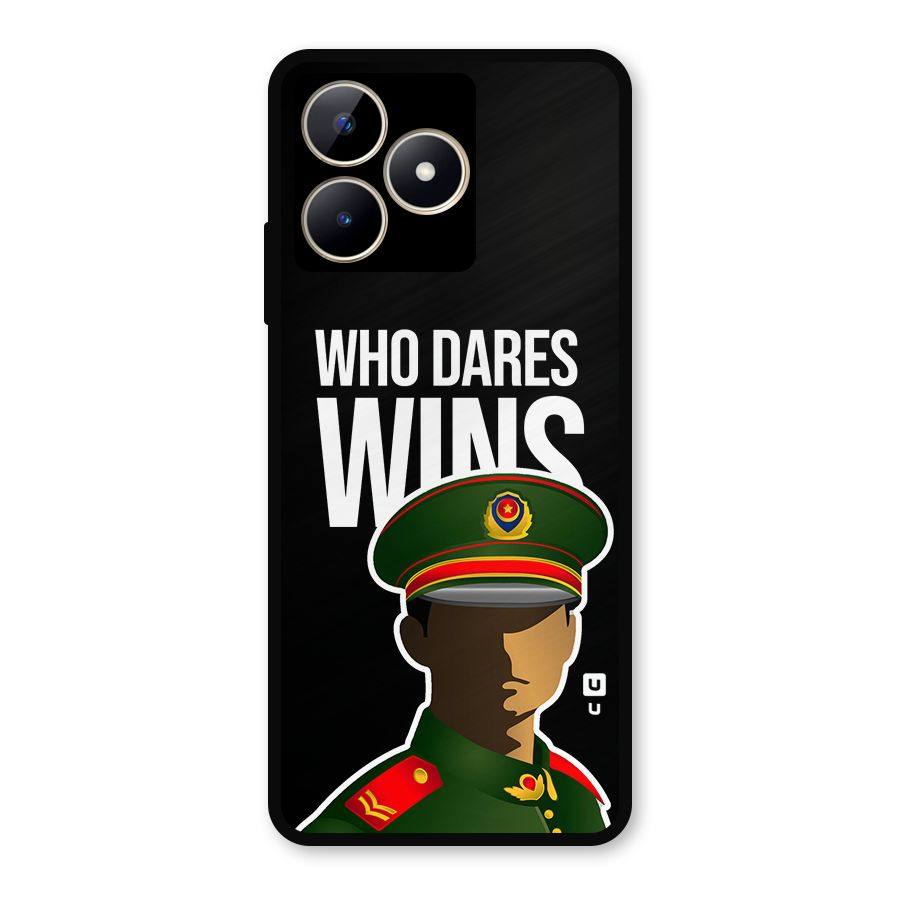 Who Dares Wins Metal Back Case for Realme C53