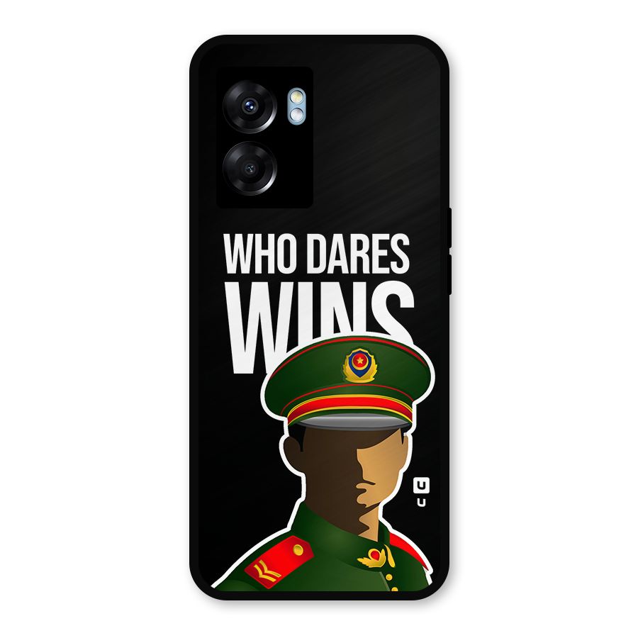 Who Dares Wins Metal Back Case for Realme Narzo 50 5G