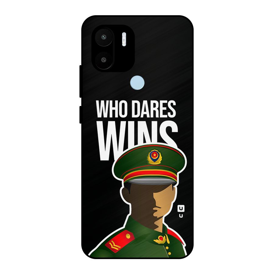 Who Dares Wins Metal Back Case for Redmi A2 Plus