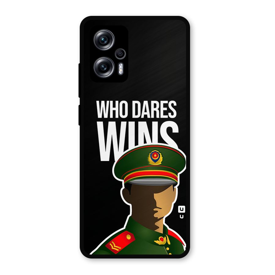 Who Dares Wins Metal Back Case for Redmi K50i