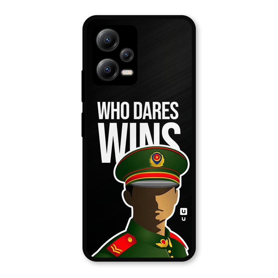Who Dares Wins Metal Back Case for Redmi Note 12 5G