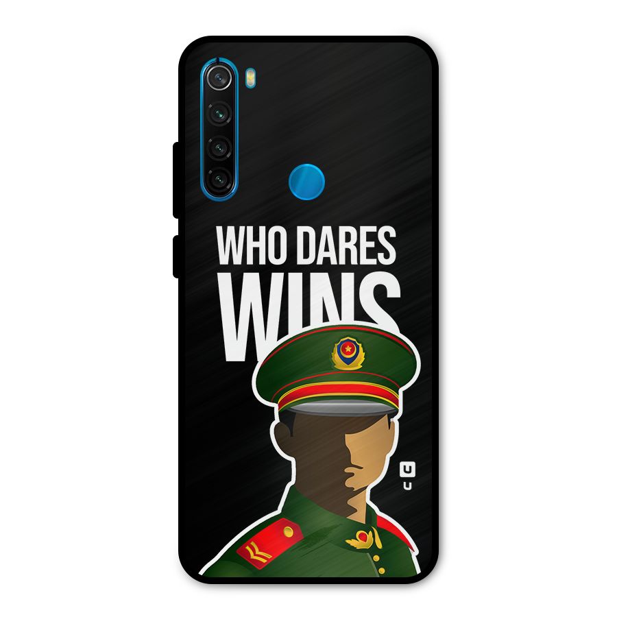 Who Dares Wins Metal Back Case for Redmi Note 8