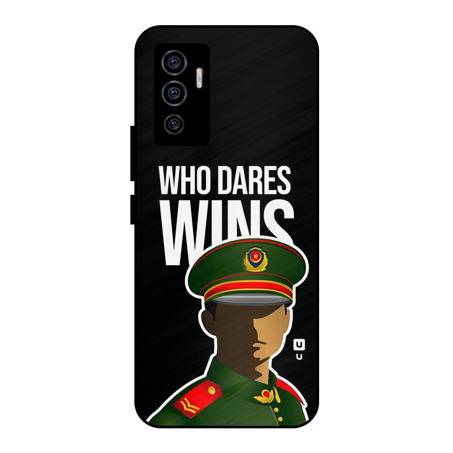 Who Dares Wins Metal Back Case for Vivo V23e