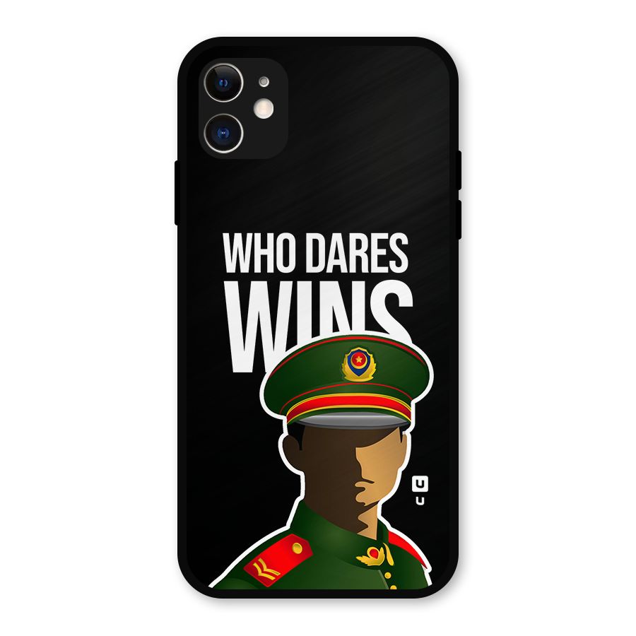 Who Dares Wins Metal Back Case for iPhone 11