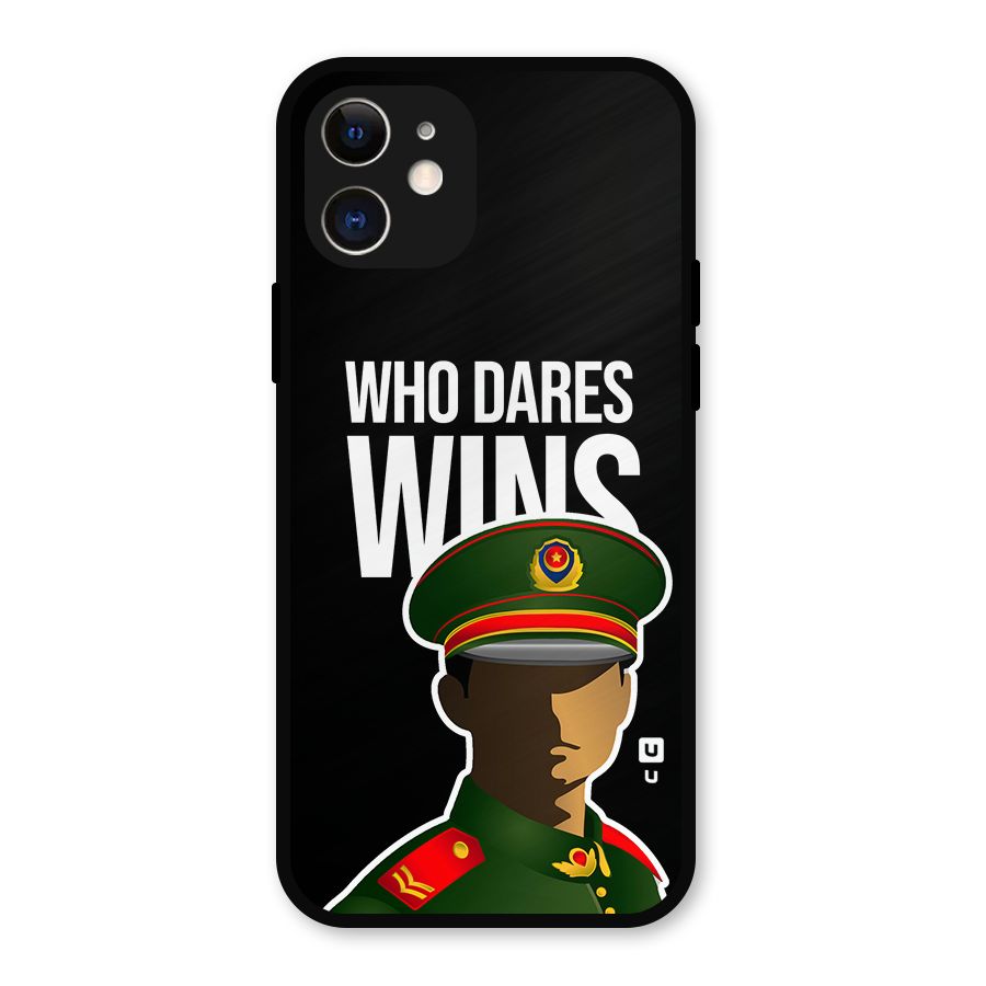Who Dares Wins Metal Back Case for iPhone 12