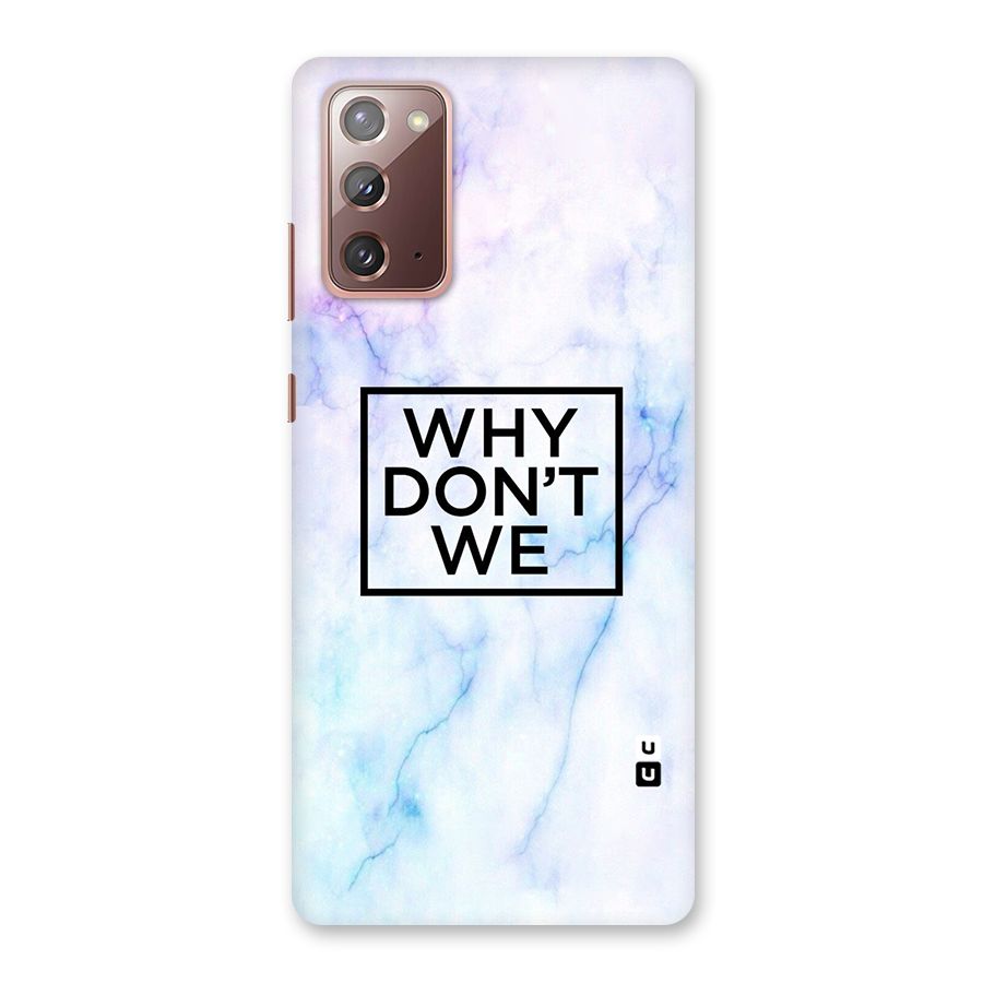 Why Dont We Back Case for Galaxy Note 20