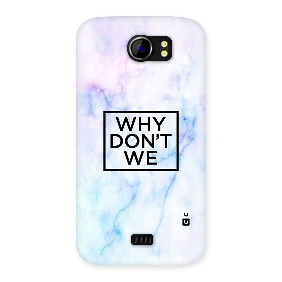 Why Dont We Back Case for Micromax Canvas 2 A110