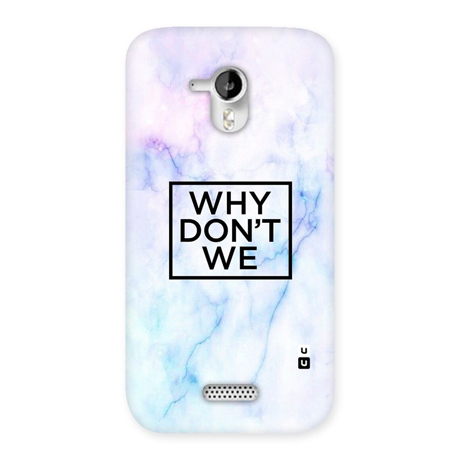 Why Dont We Back Case for Micromax Canvas HD A116