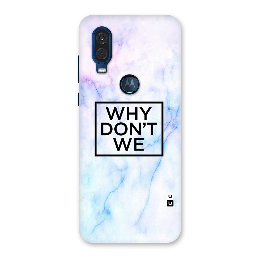 Why Dont We Back Case for Motorola One Vision
