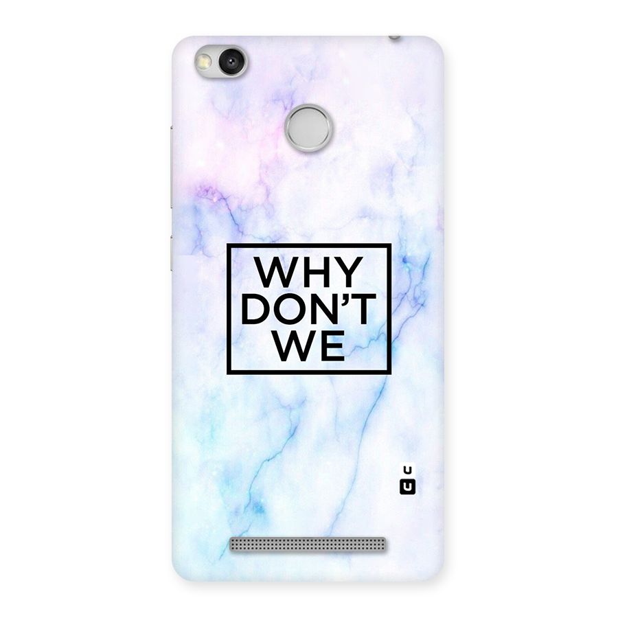 Why Dont We Back Case for Redmi 3S Prime