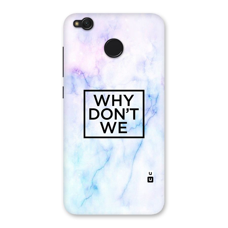 Why Dont We Back Case for Redmi 4
