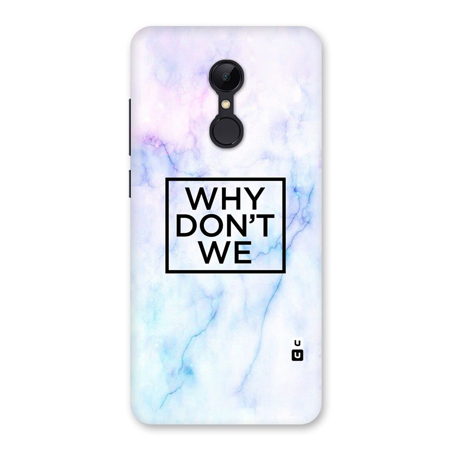 Why Dont We Back Case for Redmi 5