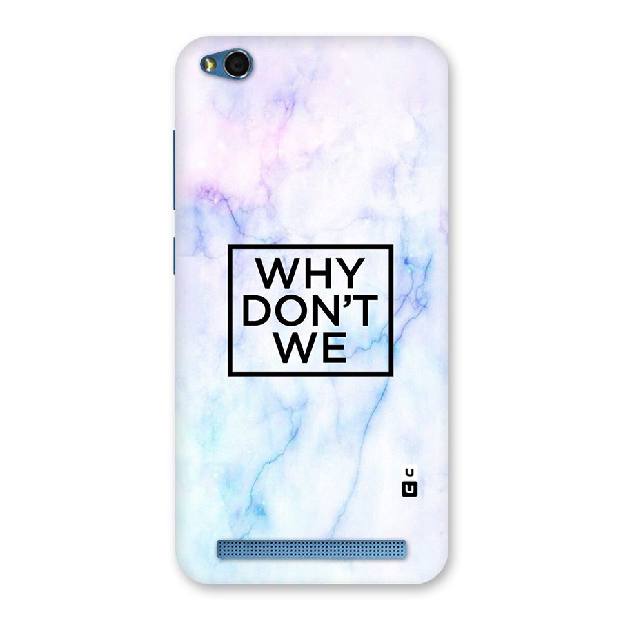 Why Dont We Back Case for Redmi 5A