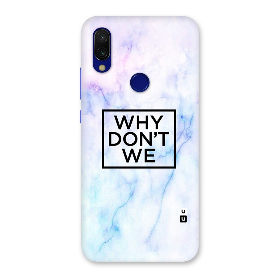 Why Dont We Back Case for Redmi Y3