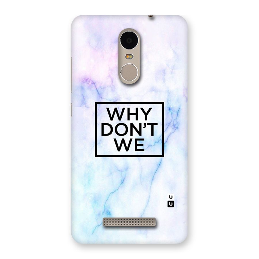 Why Dont We Back Case for Xiaomi Redmi Note 3