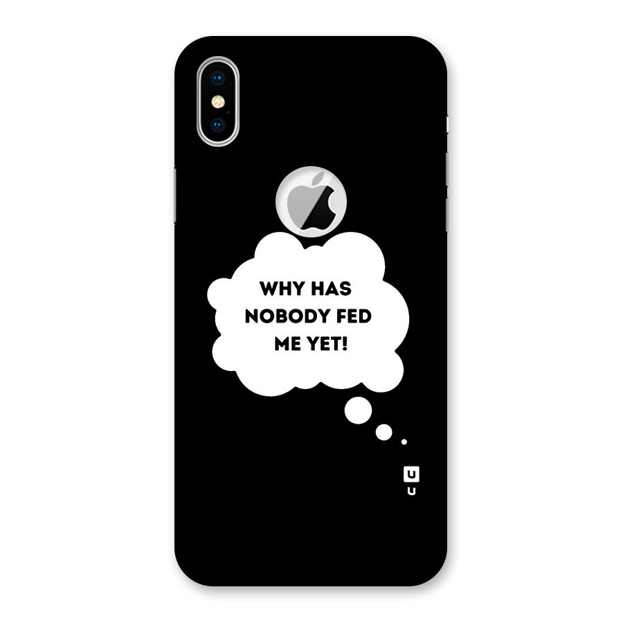 Why No Food Yet Back Case for iPhone X Logo Cut
